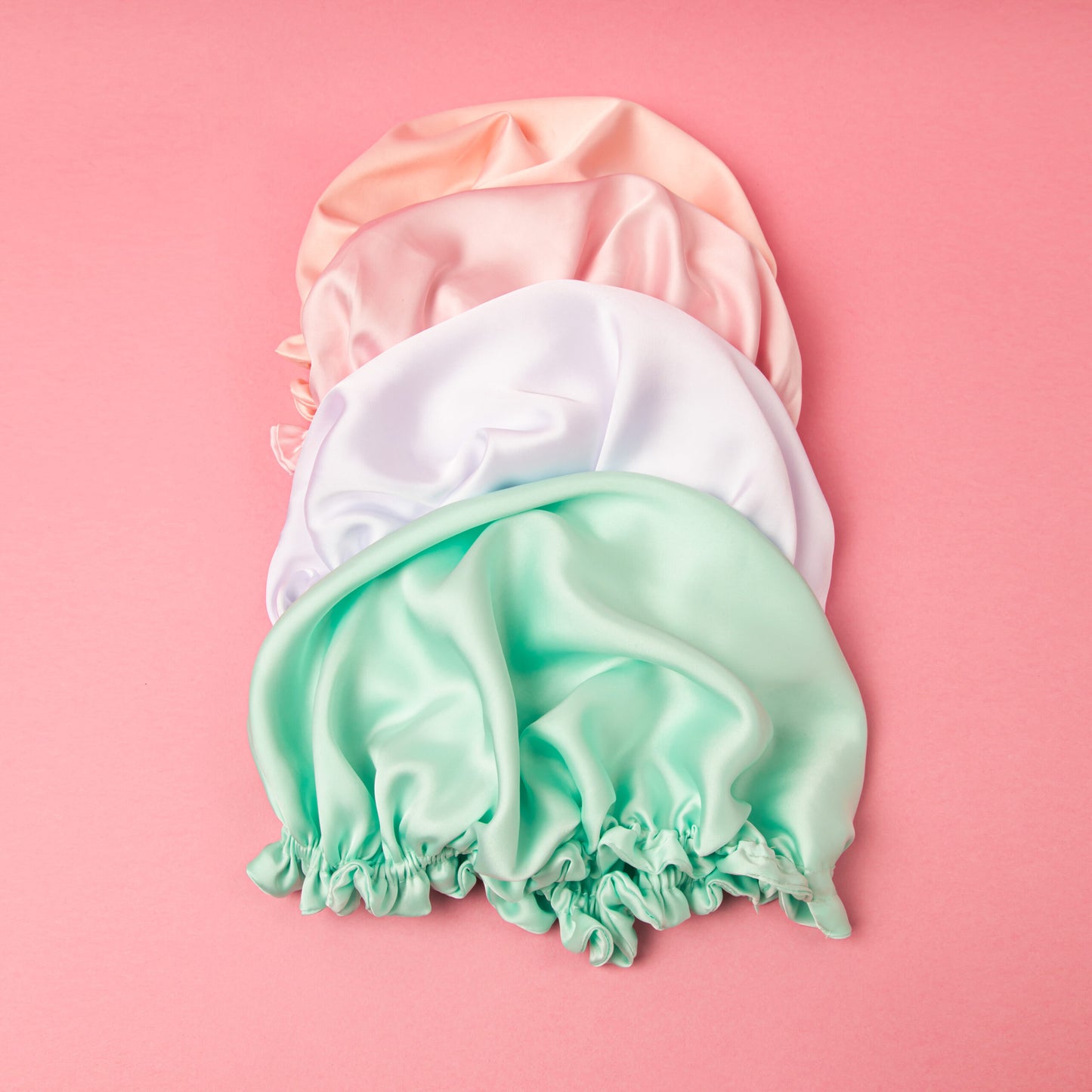 Silk sleep cap / Double layer silk bonnet image 1
